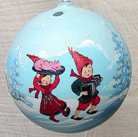 lampion bożonarodzeniowy ze szkła żaroodpornego