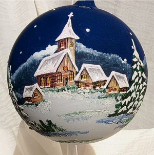 Świąteczny lampion szklany na tealight