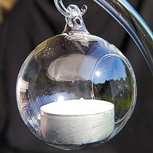 Lampion przezroczysty z otworem, bombka z dziurą