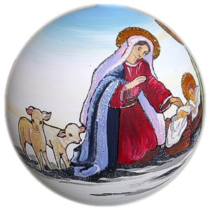 Bombka ręcznie malowana - święta rodzina
